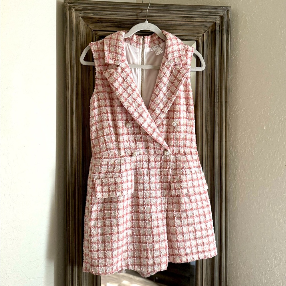 Brand-new & never worn. This tweed romper is so cute for summer!